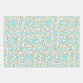 Edelweiss Hand Drawn Sound of Music Alpineフローラ ラッピングペーパーシート (正面)