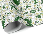 Edelweiss Hand Drawn Sound of Music Alpineフローラ ラッピングペーパー (ロールコーナー)