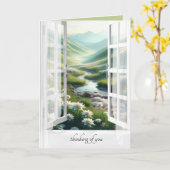 Edelweiss Swiss Alps Window 考え's of You カード (黄色い花)