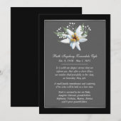 Edelwiess 2ヨーロッパスタイル死亡告知カード 案内状 (正面/裏面)