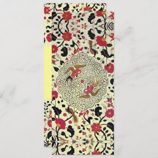 EDEN花と鳥ブラックレッドイエローフローラ 案内状 (正面/裏面)