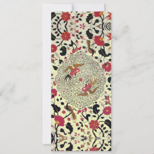 EDEN花と鳥ブラックレッドイエローフローラ 案内状