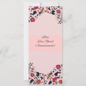 EDEN花と鳥ブラックレッドピンクフローラ 案内状 (裏面)