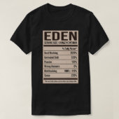 Eden Nutrition Facts Name Nickname Alias Title Fri Tシャツ (デザイン正面)
