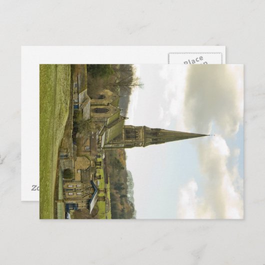 Edensor村と教会 – はがき (正面/裏面)