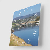Edersee Bucht bei Bringhausen スクエア壁時計 (傾斜)