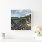 Edersee Staumauer mit Schloß Waldeck スクエア壁時計 (ホーム)