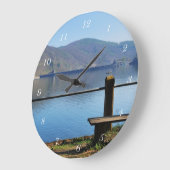 Edersee Staumauer von der Wasserseite ラージ壁時計 (傾斜)