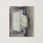 Edfouの寺院の柱廊玄関の下から眺め、の上で ジグソーパズル (縦)