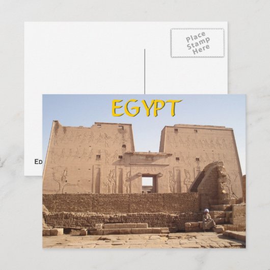 Edfuの寺院エジプト ポストカード (正面/裏面)