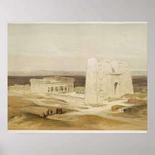 Edfu、古代Apollinopolis、上部のエジプトの寺院 ポスター
