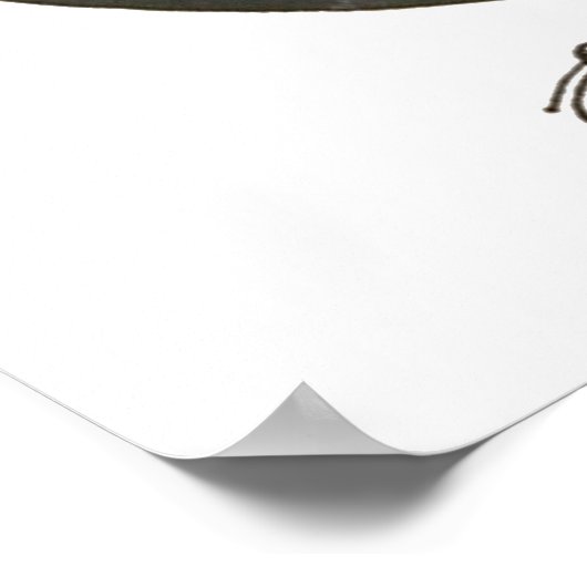 Edgar Alan Poeと署名 ポスター (角)