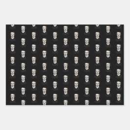 Edgar Allan Poe、署名、レイヴン、ポートレート ラッピングペーパーシート