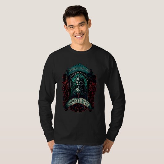 Edgar Allan Poe Annabel Lee Gothic Tシャツ (正面フル)