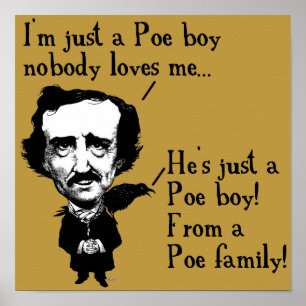 Edgar Allan Poe Boy Funny Poster Sign Quotes ポスター
