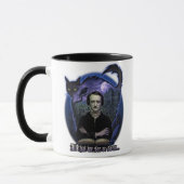 Edgar Allan Poe Gothic Mug – Haunted Raven & Cat マグカップ (左)