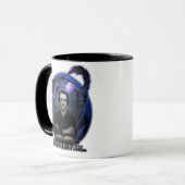 Edgar Allan Poe Gothic Mug – Haunted Raven & Cat マグカップ (正面左)