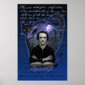 Edgar Allan Poe Gothic Raven Poster Art ポスター (正面)