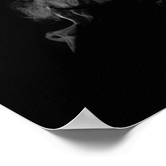 Edgar Allan Poe In Smoke with Raven - Nevermore ポスター (角)