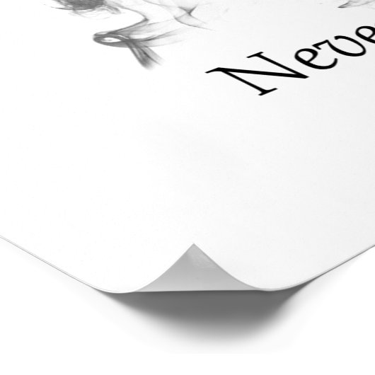 Edgar Allan Poe in Smoke with Raven - Nevermore ポスター (角)