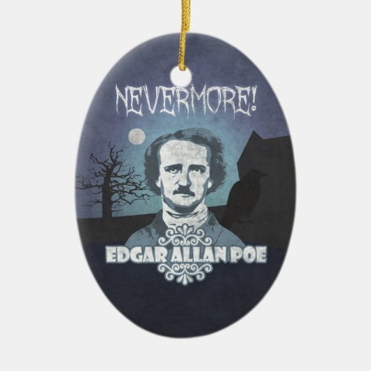 Edgar Allan Poe's Nevermore セラミックオーナメント (正面)