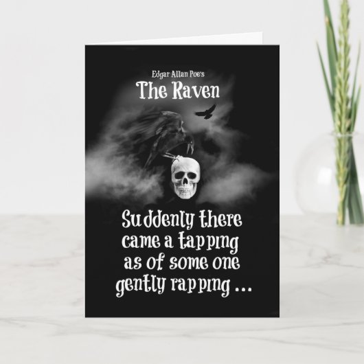 Edgar Allan Poe's The Raven Gothic Halloween Card カード (正面)