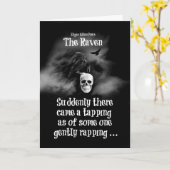 Edgar Allan Poe's The Raven Gothic Halloween Card カード (黄色い花)