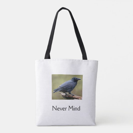 Edgar Allen Poe Raven Never Mind Tote トートバッグ (裏面)