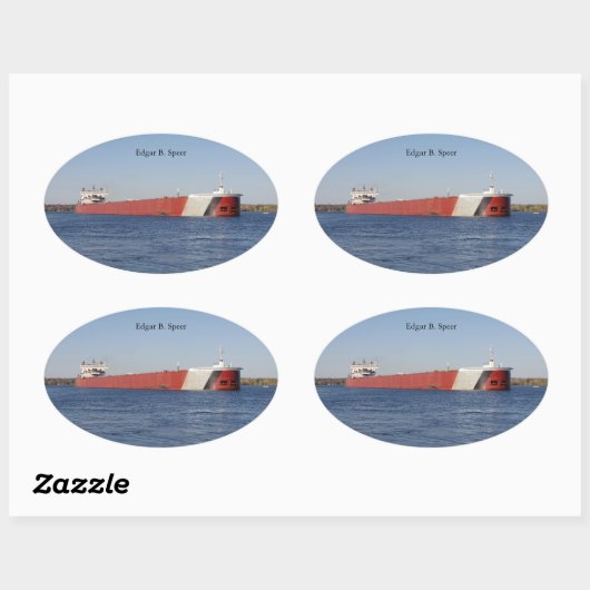 Edgar B. Speer sticker 楕円形シール (シート)