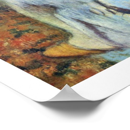 Edgar Degasによって妻を乾燥させる風呂の後 ポスター (角)