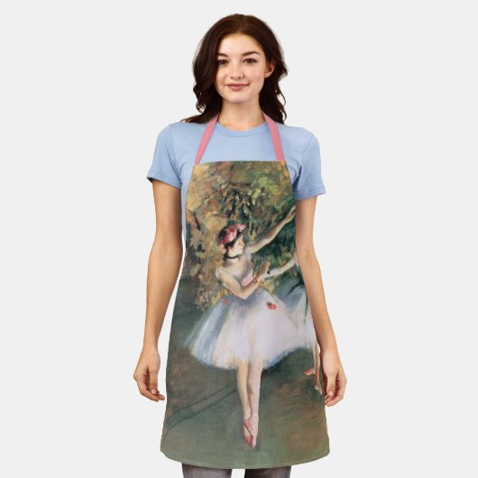 Edgar Degasによるステージで2人のダンサー、ヴィンテージ・アート エプロン (着用した状態)