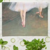 Edgar Degasによるステージで2人のダンサー、ヴィンテージ・アート キッチンタオル (折り畳み)