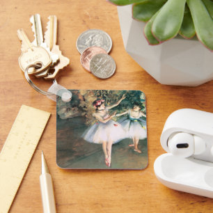 Edgar Degasによるステージで2人のダンサー、ヴィンテージ・アート キーホルダー