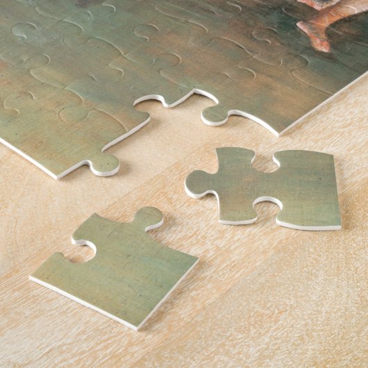 Edgar Degasによるステージで2人のダンサー、ヴィンテージ・アート ジグソーパズル (側面)