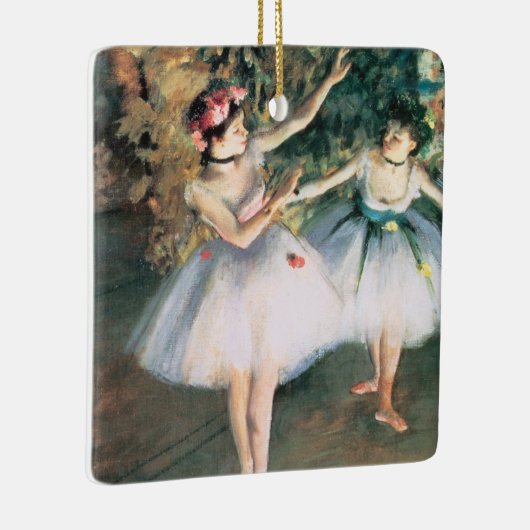 Edgar Degasによるステージで2人のダンサー、ヴィンテージ・アート セラミックオーナメント (右)