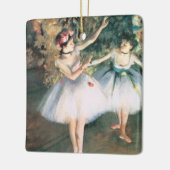 Edgar Degasによるステージで2人のダンサー、ヴィンテージ・アート セラミックオーナメント (左)