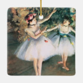 Edgar Degasによるステージで2人のダンサー、ヴィンテージ・アート セラミックオーナメント (裏面)