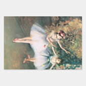 Edgar Degasによるステージで2人のダンサー、ヴィンテージ・アート ラッピングペーパーシート (正面)