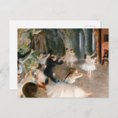 Edgar Degasによるリハーサル ポストカード (正面/裏面)
