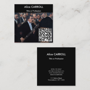Edgar Degas – オペラ座のオーケストラ – QR Code スクエア名刺