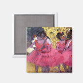 Edgar Degas – シーン間のピンク色のダンサー マグネット (正面/裏面)