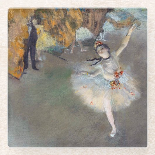 Edgar Degas – スター/ダンサーのステージ ガラスコースター (正面)