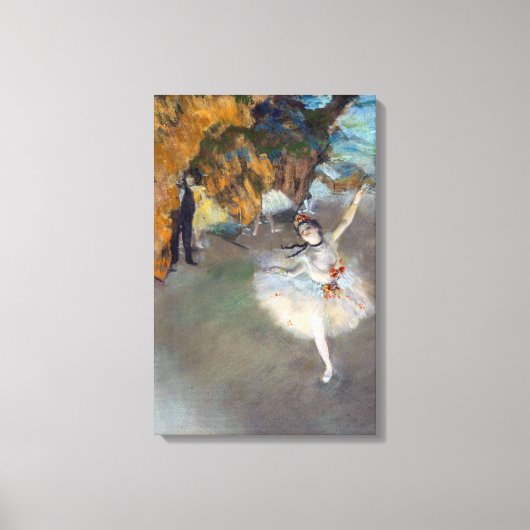 Edgar Degas – スター/ダンサーのステージ キャンバスプリント (正面)
