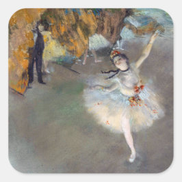 Edgar Degas – スター/ダンサーのステージ スクエアシール