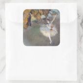 Edgar Degas – スター/ダンサーのステージ スクエアシール (バッグ)