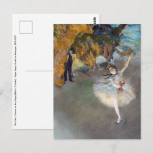 Edgar Degas – スター/ダンサーのステージ ポストカード