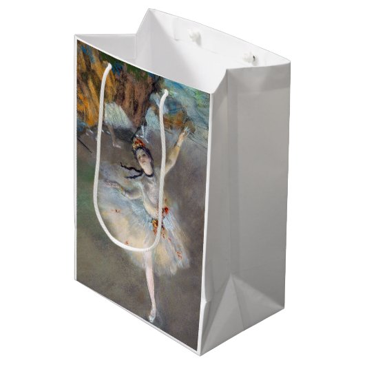 Edgar Degas – スター/ダンサーのステージ ミディアムペーパーバッグ (正面アングル)