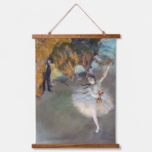 Edgar Degas – スター/ダンサーのステージ 吊り下げ型タペストリー (正面)