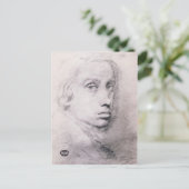 Edgar Degas：セルフポートレートの勉強 ポストカード (スタンド正面)