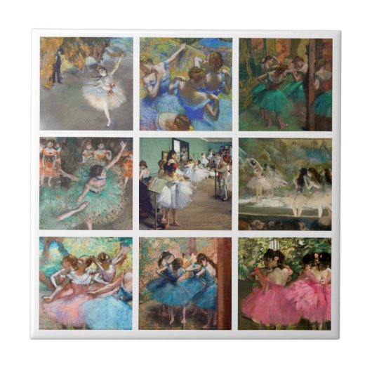 Edgar Degas – ダンサー最高傑作選択 タイル (正面)